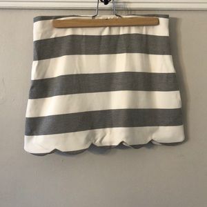 Topshop Striped Scallop Bottom Skirt Size 8